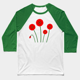 Poppies Baseball T-Shirt